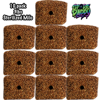 Milo Sorghum Grain Spawn | 10 pack | 3 lbs