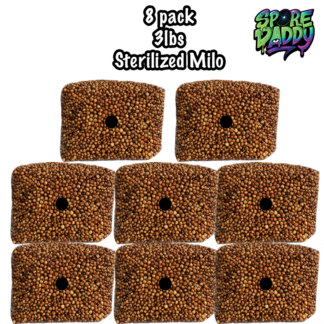Milo Sorghum Grain Spawn | 8 pack | 3 lbs
