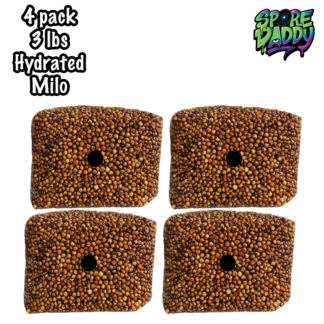Milo Sorghum Grain Spawn | 4 pack | 3 lbs
