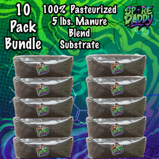 Ms. Cow Patty’s Manure Blend Pasteurized Mushroom Substrate | 5 lbs | 10 Pack