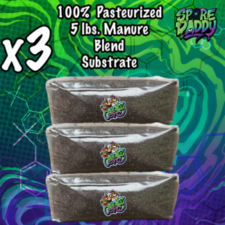 Ms. Cow Patty’s Manure Blend Pasteurized Mushroom Substrate | 5 lbs | 3 Pack